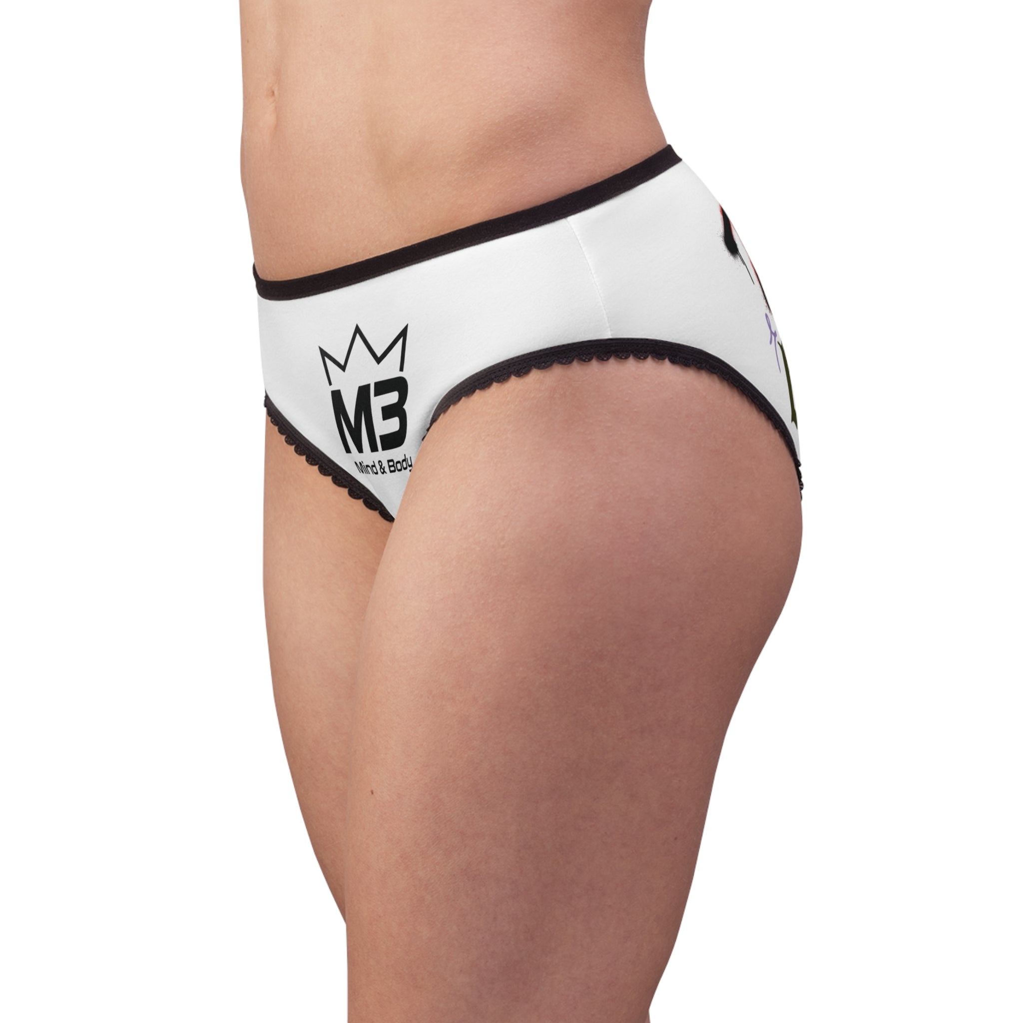 MB Mind & Body Women's Briefs — 'Thou Shall Not Be Stupid' Colorful Slogan Panties